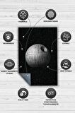 Homshtag Death Star Dokuma Tabanlı Yıkanabilir Kaymaz Star Wars Film Halısı
