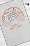 Homshtag Onun Mutlu Yeri Kişiye Özel Kişiselleştirilebilir Dokuma Tabanlı Yıkanabilir Dekoratif Ev Halısı