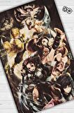 Homshtag Demon Slayer Dokuma Tabanlı Yıkanabilir Kaymaz Anime Severler Halısı