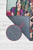 Homshtag ITZY Pamuklu Dokuma Tabanlı Yıkanabilir Dekoratif Halı