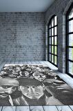 Homshtag Old School Efsaneler Pamuklu Dokuma Tabanlı Yıkanabilir Kaymaz Dekoratif Halı