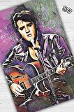 Homshtag Elvis Presley Dokuma Tabanlı Yıkanabilir Kaymaz Dekoratif Halı