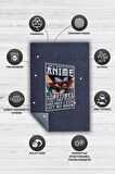 Homshtag Her Zaman Anime, Anime Temalın Kot Mavisi Halı, Anime Halısı, Pamuklu Dokuma Tabanlı Yıkanabilir Dekoratif Oturma Odası Halısı, Modern Genç Odası Halısı