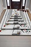 Homshtag Kompozisyon, Kandinsky Sanat Halısı, Geometrik Oturma Odası Halısı, Modern Oturma Odası Halısı, Sanat Atölyesi Halısı, Sanatseverler İçin, Pamuklu Dokuma Tabanlı Yıkanabilir Salon Halısı