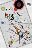 Homshtag Kompozisyon, Kandinsky Sanat Halısı, Geometrik Oturma Odası Halısı, Modern Oturma Odası Halısı, Sanat Atölyesi Halısı, Sanatseverler İçin, Pamuklu Dokuma Tabanlı Yıkanabilir Salon Halısı