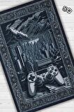 Homshtag Benzersiz Gamer Halısı,Lacivert Oyuncu Odası Halısı,Modern Vintage Oyun Konsolu Halısı Yıkanabilir Oyuncu Halı