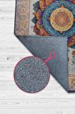 Homshtag Mandala Halısı,Meditasyon Temalı Renkli Halı,Madala Desenli Çiçekli Vintage Halı,Yoga Halısı,Sipiritüel Halı