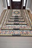 Homshtag Çiçekli Mandala Halısı,Meditasyon Temalı Renkli Halı,Madala Desenli Vintage Halı,Yoga Halısı,Sipiritüel Halı