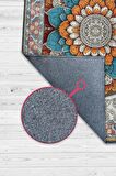 Homshtag Çiçekli Mandala Halısı,Meditasyon Temalı Renkli Halı,Madala Desenli Vintage Halı,Yoga Halısı,Sipiritüel Halı