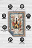 Homshtag Art Deco Keman Halısı,Çiçekli Müzik Halısı,Moden Yorumlu Vintage Salon Halısı,Müzik Sınıfı Dekor Halısı