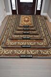 Homshtag Nuh'un Gemisi Koleksiyonu Aslan, Çiçek Desenli Art Deco Tarzı Vintage Halı,Çok Renkli Maksimalist Halı