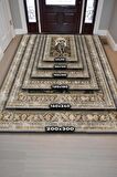 Homshtag Nuh'un Gemisi Koleksiyonu Mirket, Çiçek Desenli Art Deco Tarzı Vintage Halı,Çok Renkli Maksimalist Halı