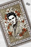 Homshtag Elvis Presley,Modern Çiçek Desenli Art Deco Vintage Halı,Çok Renkli Maksimalist Halı