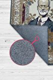 Homshtag Freud ,Modern Çiçek Desenli Art Deco Vintage Halı,Çok Renkli Maksimalist Halı