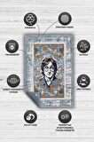 Homshtag John Lennon ,Modern Çiçek Desenli Art Deco Vintage Halı,Çok Renkli Maksimalist Halı