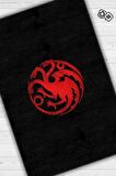 Homshtag Targaryen Hanedanı Desenli Halı Game Of Thrones Film Halısı Siyah Kırmızı Film Serisi Halı