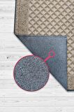 Homshtag Etnik Desenli Kahverenkli Renkli Halı Vintage Bordürlü Halı Geometrik Desenli Dijital Baskı Halı