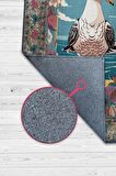 Homshtag Nuh'un Gemisi Koleksiyonu Martı Çiçek Desenli Temalı Vintage Renkli Maksimalist Halı