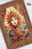 Homshtag Güneş Temalı Çok Renkli Salon Halısı Hippie Ev Dekoru İndie Oda Dekoru Oturma Odası Halısı
