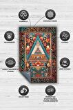 Homshtag Geometrik Desenli Çok Renkli Halı Etnik Desenli Oturma Odası Halısı Art Deco Salon Halısı