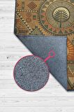 Homshtag Art Deko Vintage Afrikalı Temalı Çok Renkli Etnik Halı Geometrik Desenli Afrika Halısı