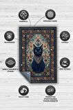 Homshtag Kara Kedi Figürlü Korku Temalı Salon Halı Koyu Renkli Halı Gotik Korku Sanatı Konsept Halı