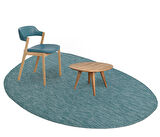 Konfor Halı Tema 9036 Turkuaz Sisal Hasır İç Dış Mekan Kilim Dekoratif Bahçe Balkon Salon Halısı