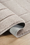 Doğal Kaymaz Taban Banyo Paspas Seti Uzun Ömürlü Yumuşak Dokulu Su Emici Yıkanabilir Çerçeve Set 50x80-50x40