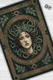 Homshtag Art Deko Renkli Medusa Temalı Yeşil Renkli Halı Medusa Desenli Halı Modern Halı