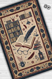 Homshtag Kitap Sever Halısı Kahverengi Kitap Sever Halısı Okuma Sever Çalışma Odası Halısı