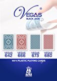 VEGAS-642 Plastik Oyun Kartı - (Black Jack, 21, Var var, Poker Plastik Oyun Kağıdı) Tek deste
