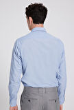 Ds Damat Slim Fit Gri Armürlü Italyan Yaka Gömlek 5HF02ORT08185 5HF02ORT08185