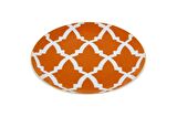 Porland Morocco Desen 3 Turuncu  Düz tabak 17 Cm