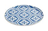 Porland Morocco Desen 2 Mavi Düz Tabak 24 Cm