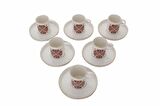 Porland Arabesque Desen6 Kahve Takımı 12 Parça 04ALM006540