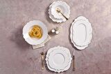 Porland Porselen Vintage 04ALM007020 58 Parça 12 Kişilik Yemek Takımı