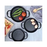 Eda Cookwear Asya Granit Döküm 3 Parça Sahan Seti