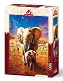 Art Hayvanlar 1000 Parça Yetişkin Puzzle