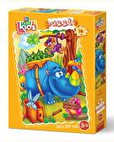 Yappuzz Tembel Tavşan 3+ Yaş Büyük Boy Puzzle 16 Parça
