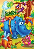 Yappuzz Tembel Tavşan 3+ Yaş Büyük Boy Puzzle 16 Parça