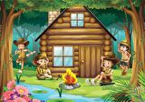Yappuzz Kamp Ateşi 4+ Yaş Büyük Boy Puzzle 50 Parça