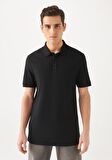 Mavi Lux Touch Polo Yaka Modal Siyah Tişört 066157-900