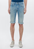 Nicholas Açık Puslu Mavi Premium Jean Şort 0416028720