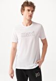 Mavi Logo Baskılı Beyaz Tişört 065781-620
