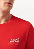 Mavi Jeans Baskılı Kırmızı Tişört 066841-33099