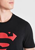 Mavi Superman Baskılı Siyah Tişört 066875-900