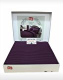 Taç Premium Basic Stripe Çizgili Pamuk Çift Kişilik Nevresim Takımı