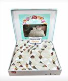 Taç Joan Lastikli Çarşaflı Geometrik Ranforce Tek Kişilik Nevresim Takımı