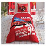 Taç Disney Cars Full Speed Lastikli Çarşaflı Çizgi Kahraman Pamuk Çocuk Nevresim Takımı
