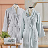 TAÇ 4379 SOFT BAMBOO ANNA MİNT GRİ AİLE SETİ